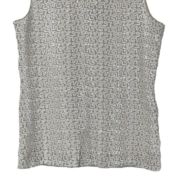 Joan Vass Sequin Tank Medium NWT Sparkle Shiny NYE Going Out New Years Eve Top - Picture 8 of 10